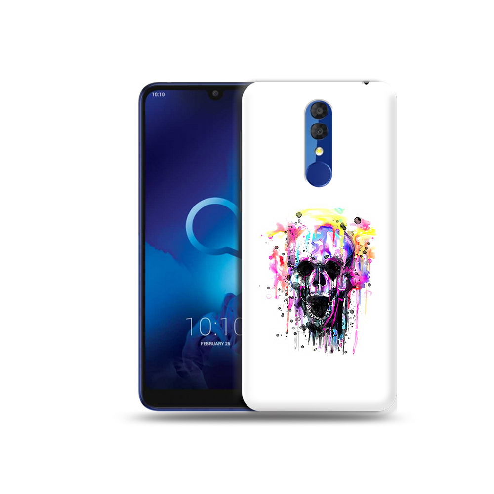 

Чехол MyPads Tocco для Alcatel 3L 5039D (2019) граффити череп (PT227139.667.298), Прозрачный, Tocco