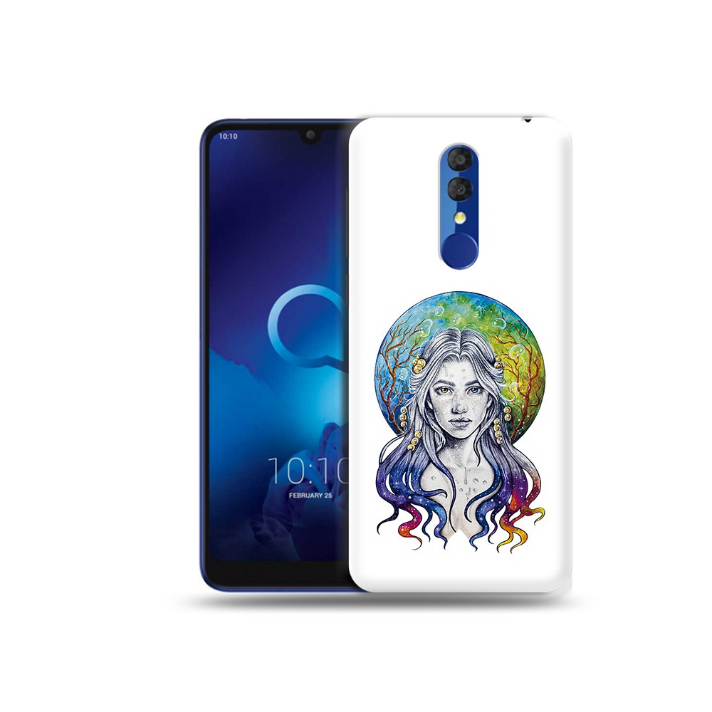 

Чехол MyPads Tocco для Alcatel 3L 5039D (2019) девушка с красивыми волосами, Прозрачный, Tocco