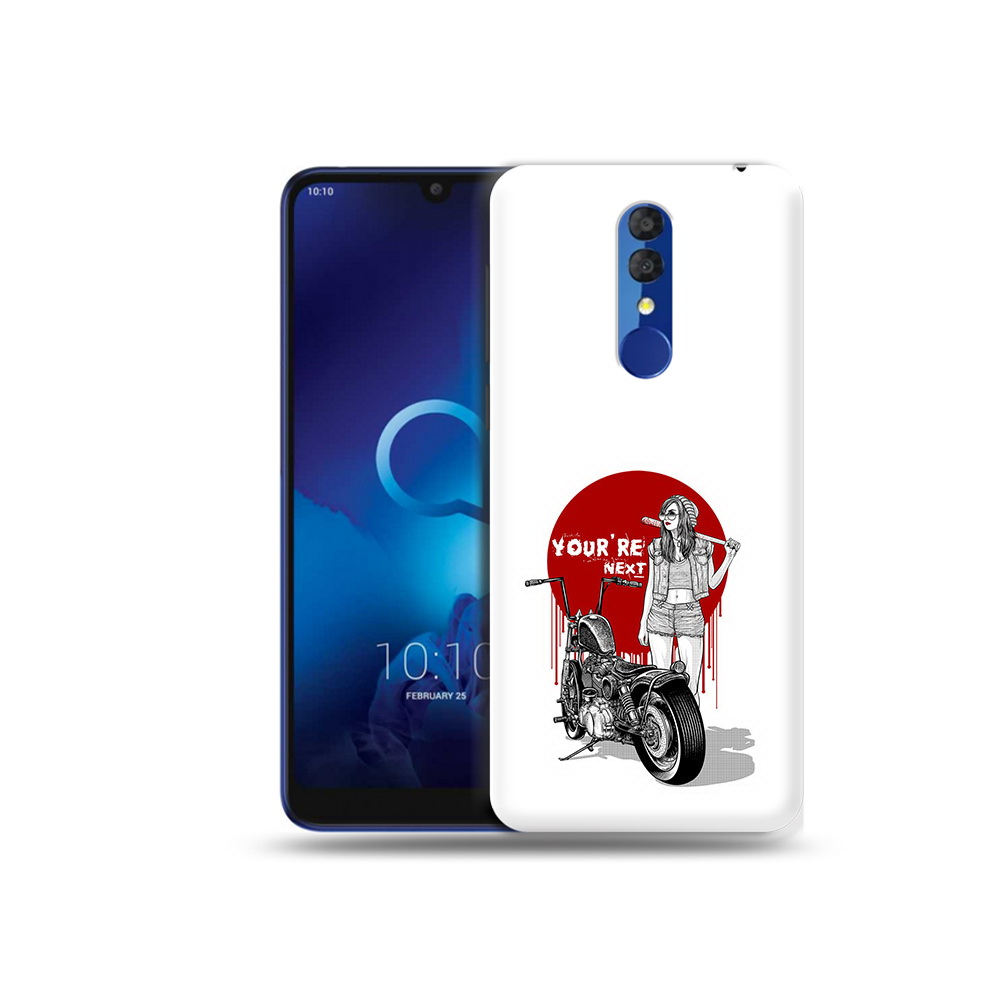 Чехол MyPads Tocco для Alcatel 3L 5039D (2019) девушка с мотоциклом (PT227139.667.315)