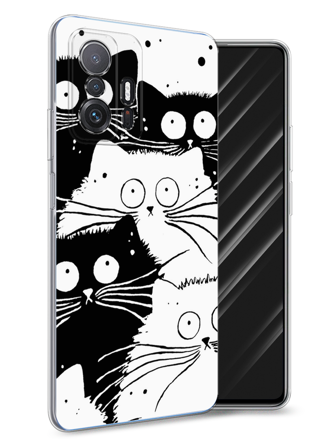 

Чехол Awog на Xiaomi Mi 11T/11T Pro "Коты черно-белые", Разноцветный, 313750-2