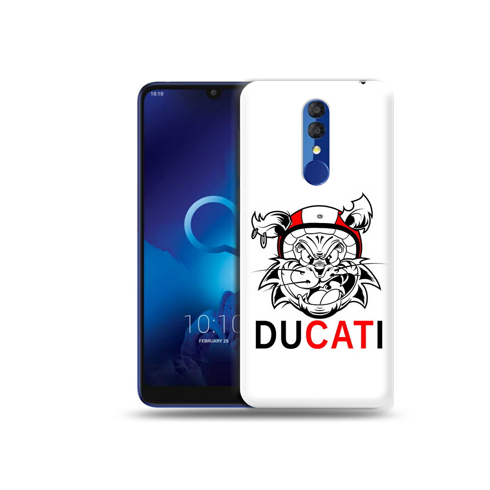 

Чехол MyPads Tocco для Alcatel 3L 5039D (2019) дукати (PT227139.667.339), Прозрачный, Tocco