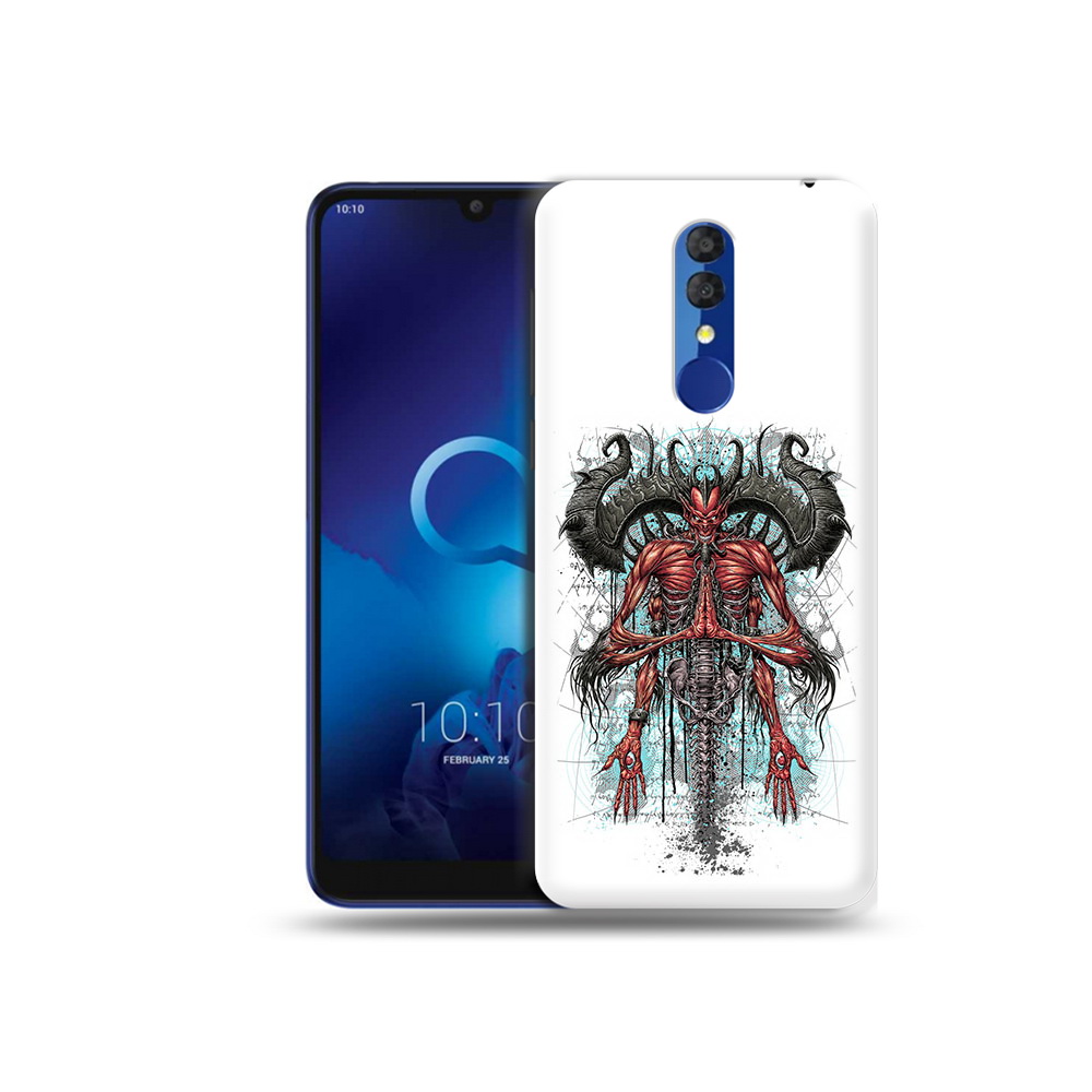 

Чехол MyPads Tocco для Alcatel 3L 5039D (2019) дьявол (PT227139.667.340), Прозрачный, Tocco