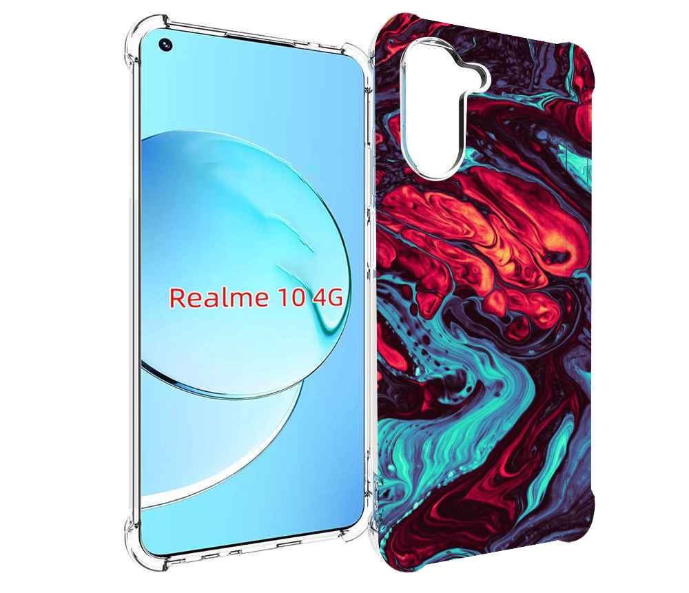 

Чехол MyPads разбавленная краска для Realme 10, Прозрачный, Tocco