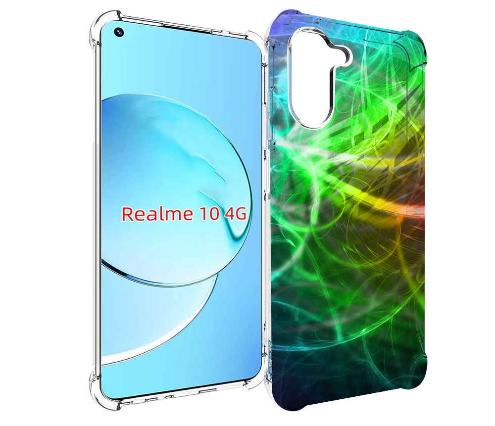 

Чехол MyPads разноцветная-абстракция-линиями для Realme 10, Прозрачный, Tocco
