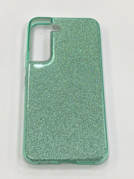 Накладка силиконовая Neypo Brilliant  для Samsung Galaxy S22 бирюзовые кристаллы