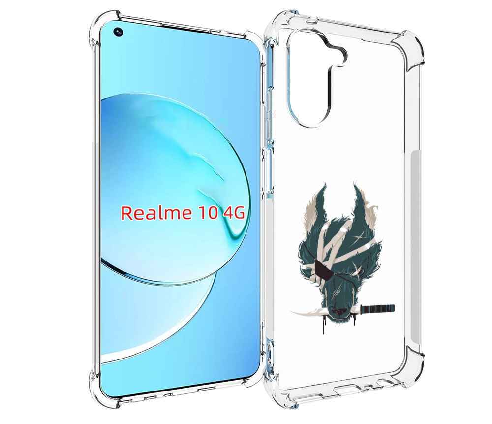 

Чехол MyPads волк-разбойник для Realme 10, Прозрачный, Tocco