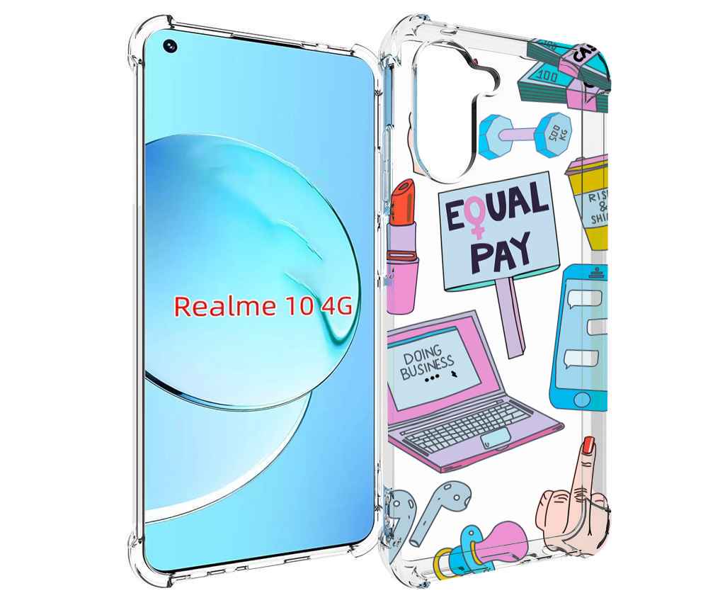 

Чехол MyPads разные-штучки для Realme 10, Прозрачный, Tocco