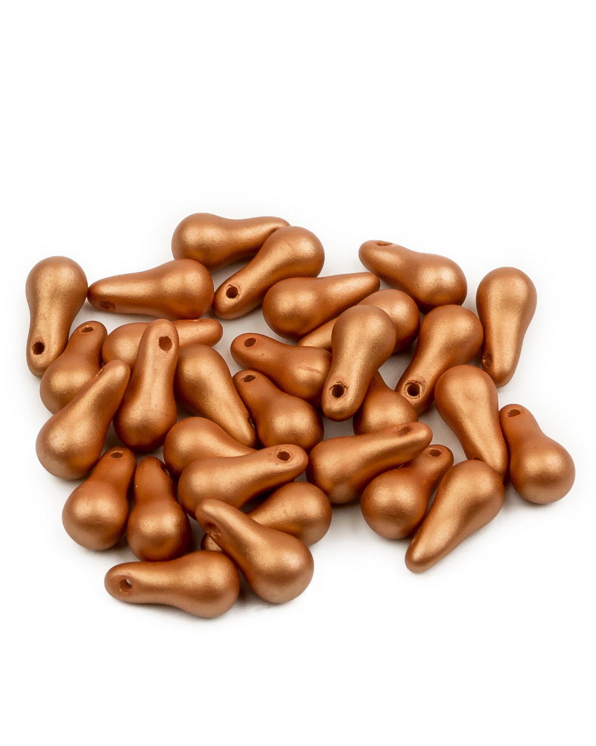 

Чешские бусины Czech Beads Bulb Beads, 5х10 мм, Alabaster Metallic Copper 30 шт, Bulb Beads