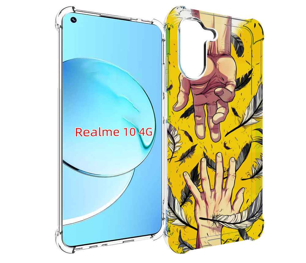 

Чехол MyPads рука-в-руку для Realme 10, Прозрачный, Tocco