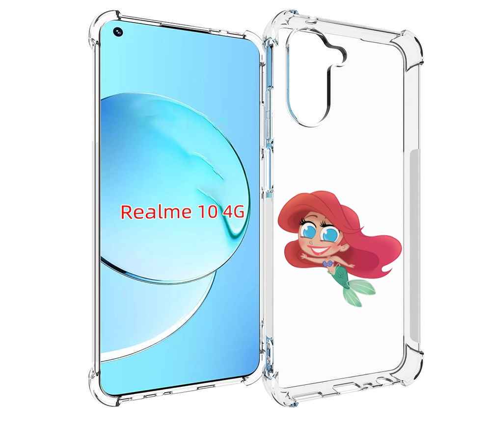 

Чехол MyPads русалка-мулатка для Realme 10, Прозрачный, Tocco