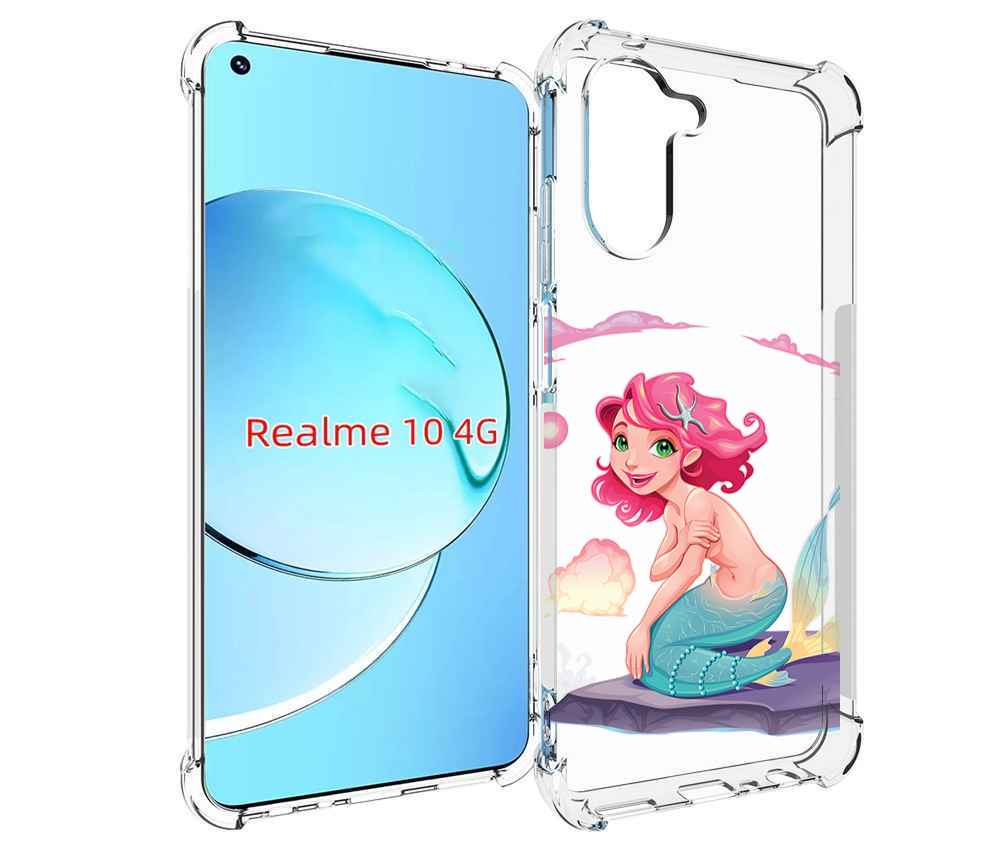 

Чехол MyPads русалочка для Realme 10, Прозрачный, Tocco