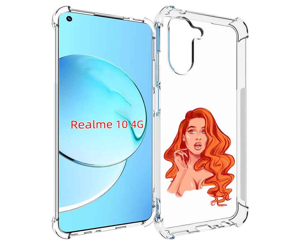 

Чехол MyPads рыжая-девушка-модельной-внешности женский для Realme 10, Прозрачный, Tocco