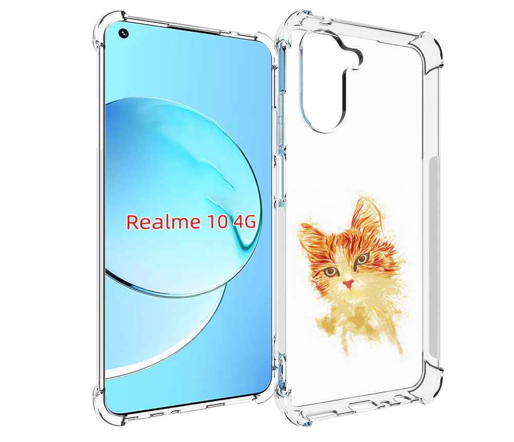

Чехол MyPads рыжий кот для Realme 10, Прозрачный, Tocco