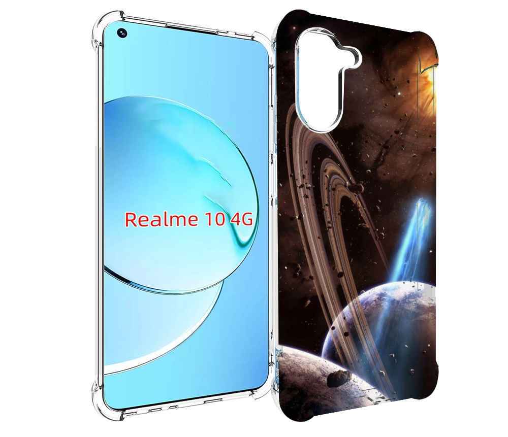 

Чехол MyPads сатурн в космосе для Realme 10, Прозрачный, Tocco