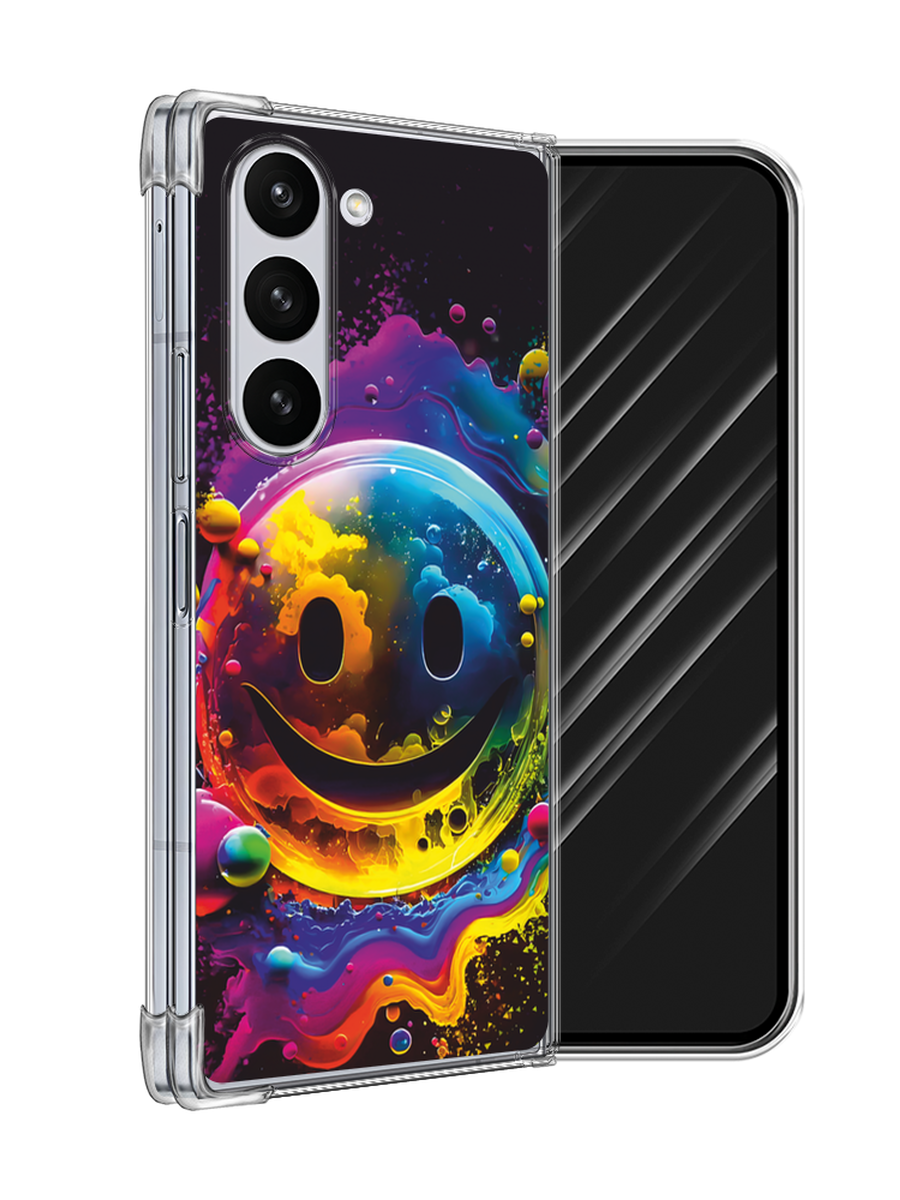 

Чехол Awog на Samsung Galaxy Z Fold 6 "Кислотный смайл", Фиолетовый;желтый;синий, 2109850-1