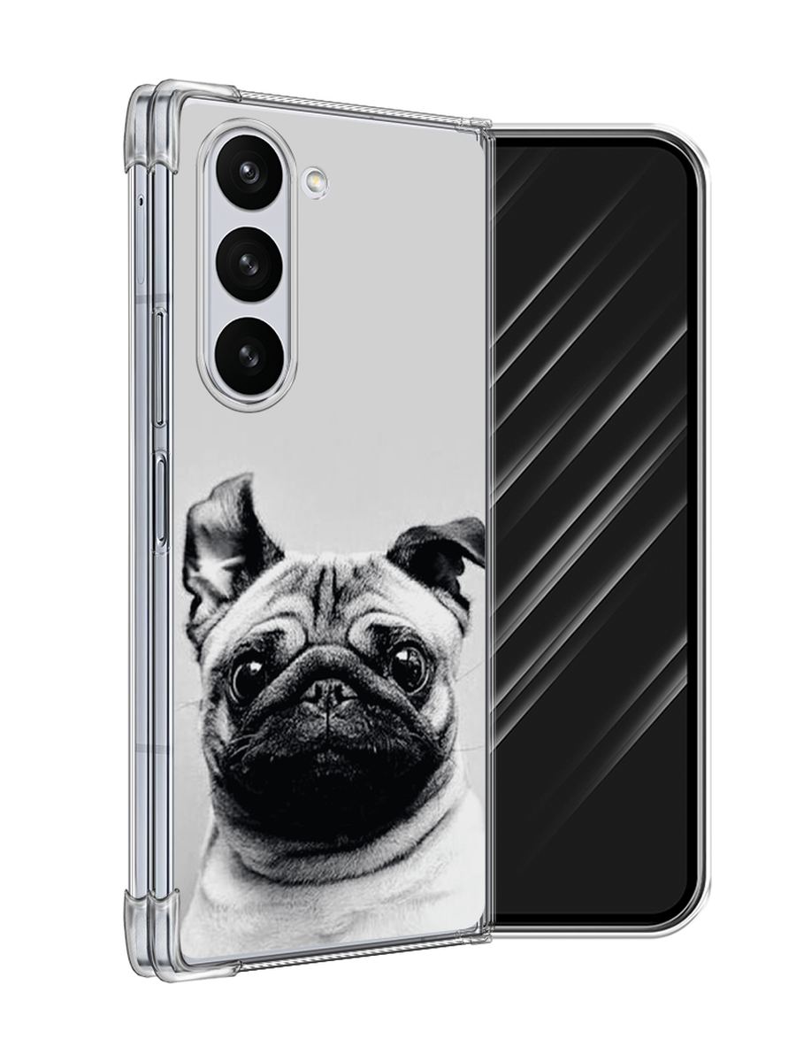 

Чехол Awog на Samsung Galaxy Z Fold 6 "Ушастый мопс", Серый, 2109850-1