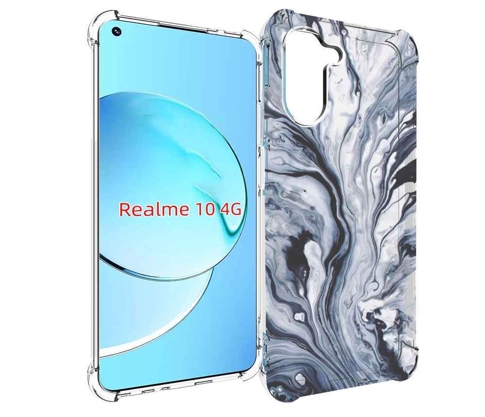 

Чехол MyPads серая краска для Realme 10, Прозрачный, Tocco