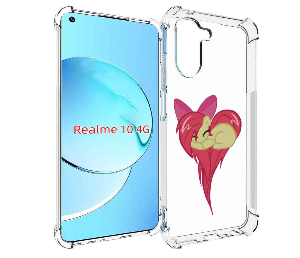 

Чехол MyPads сердце-из-пони для Realme 10, Прозрачный, Tocco