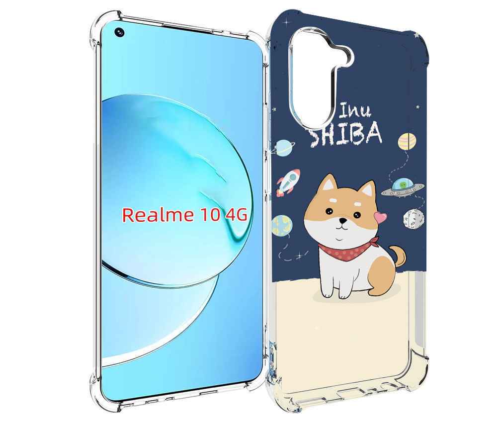 

Чехол MyPads сиба-шиба-ину для Realme 10, Прозрачный, Tocco