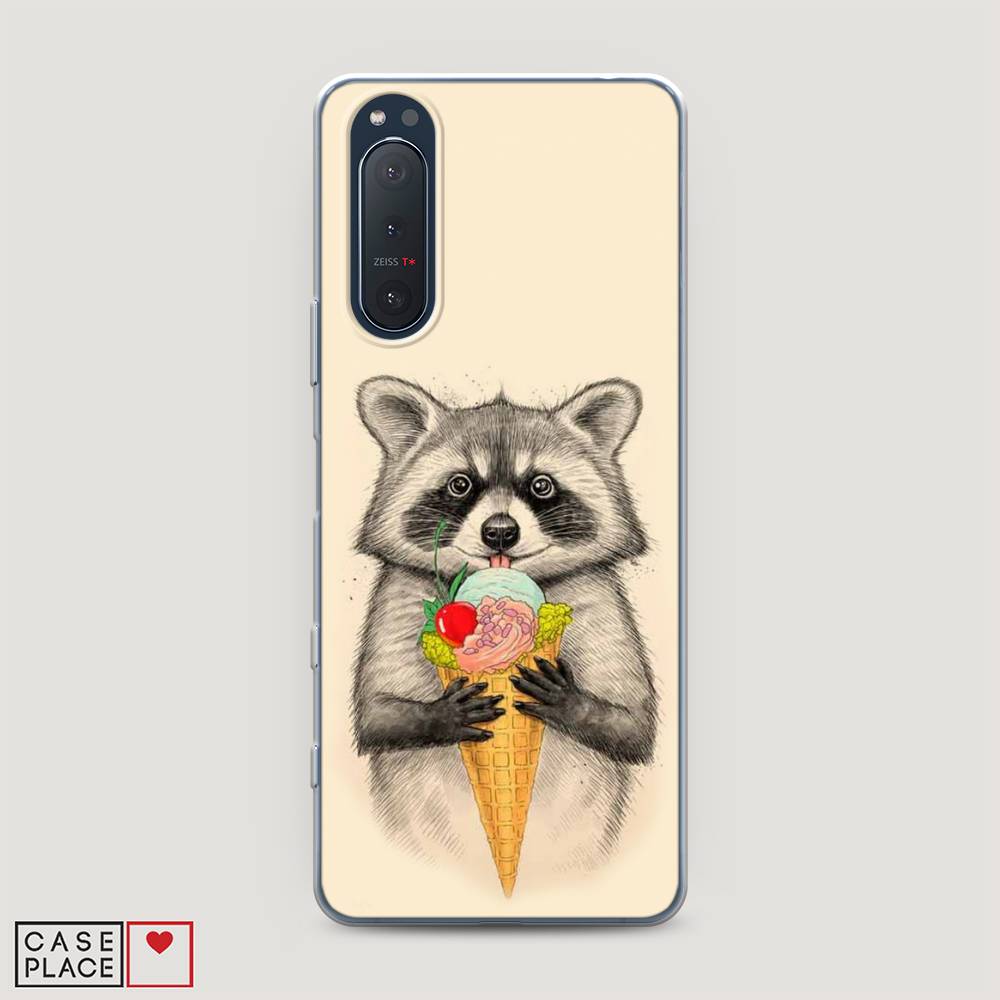

Чехол Awog на Sony Xperia 5 II "Енот с мороженым", Разноцветный, 54750-10