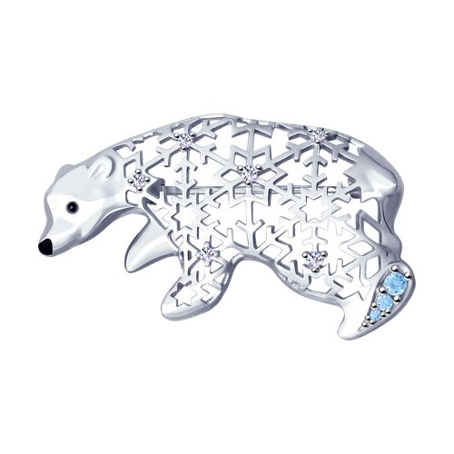 

Брошь из серебра TEO MAORI 994040142, фианит, 994040142