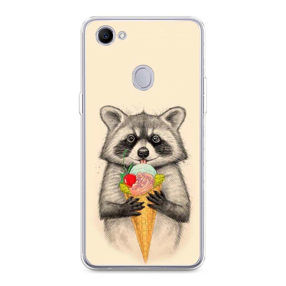 

Чехол Awog на Oppo F7 "Енот с мороженым", Разноцветный, 250350-10