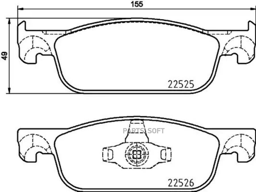 

Колодки передние RENAULT Logan II 13->/Sandero II 14->/LADA X-Ray 1 BREMBO P68065