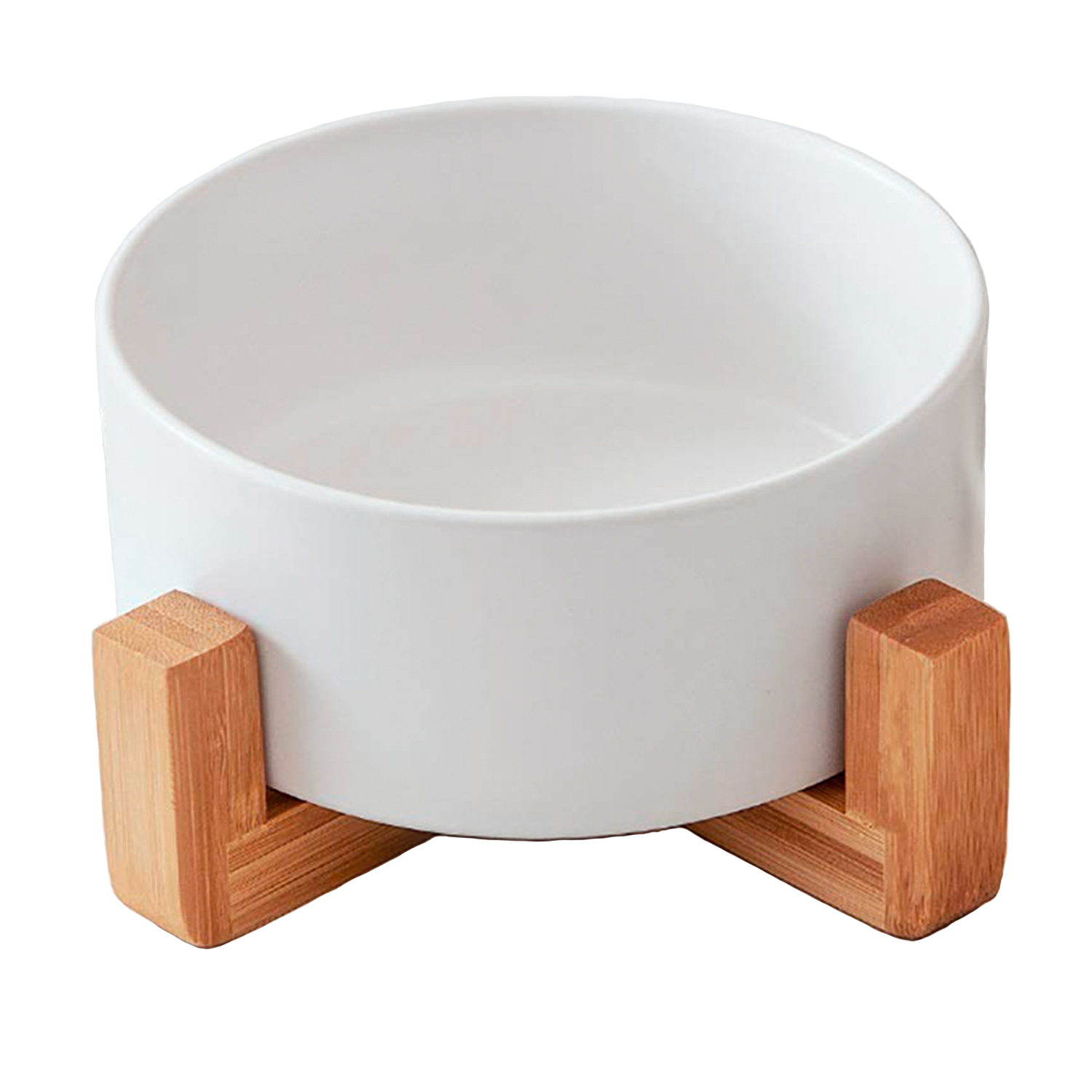 фото Глубокая тарелка на бамбуковой подставке, белый, 20х9х20 см, marma mm-plt-01