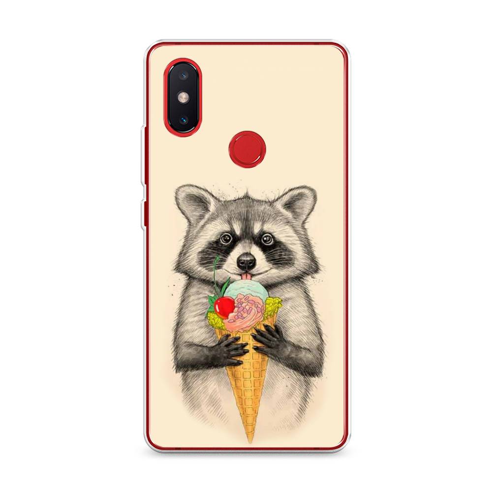

Чехол Awog на Xiaomi Mi 8 SE "Енот с мороженым", Разноцветный, 33750-10