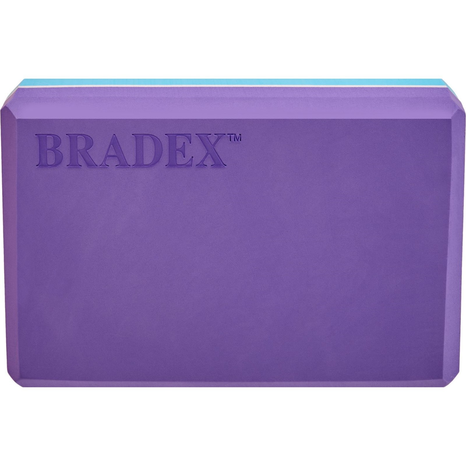 Блок для йоги Bradex SF 0732 23x15x7.5 см фиолетовый/бирюзовый