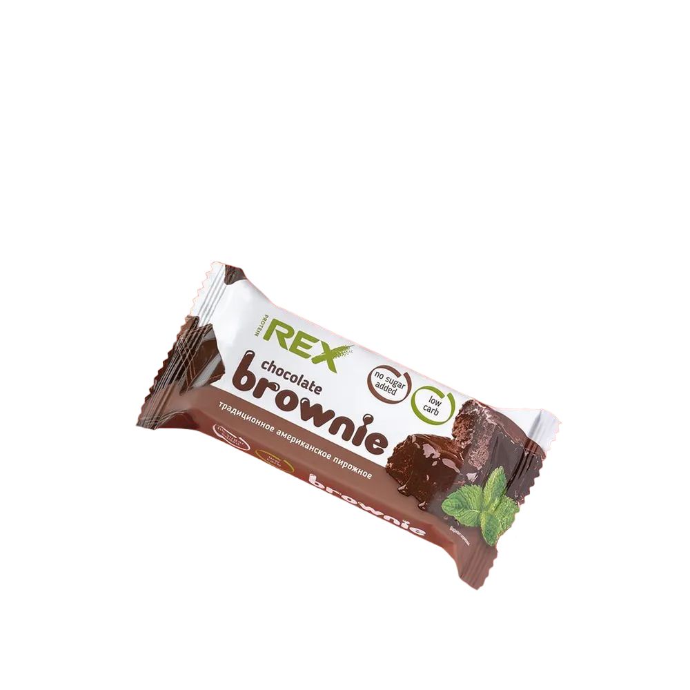 Протеиновое печенье брауни Brownie без сахара (классический), 12 шт х 50 г, 180 ккал, ПП с