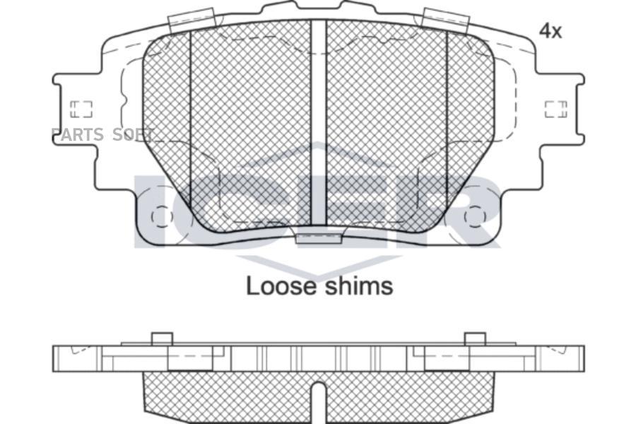 

Колодки дисковые задние \ Lexus RX AGL2/GGL2 15> ICER 182376 182376
