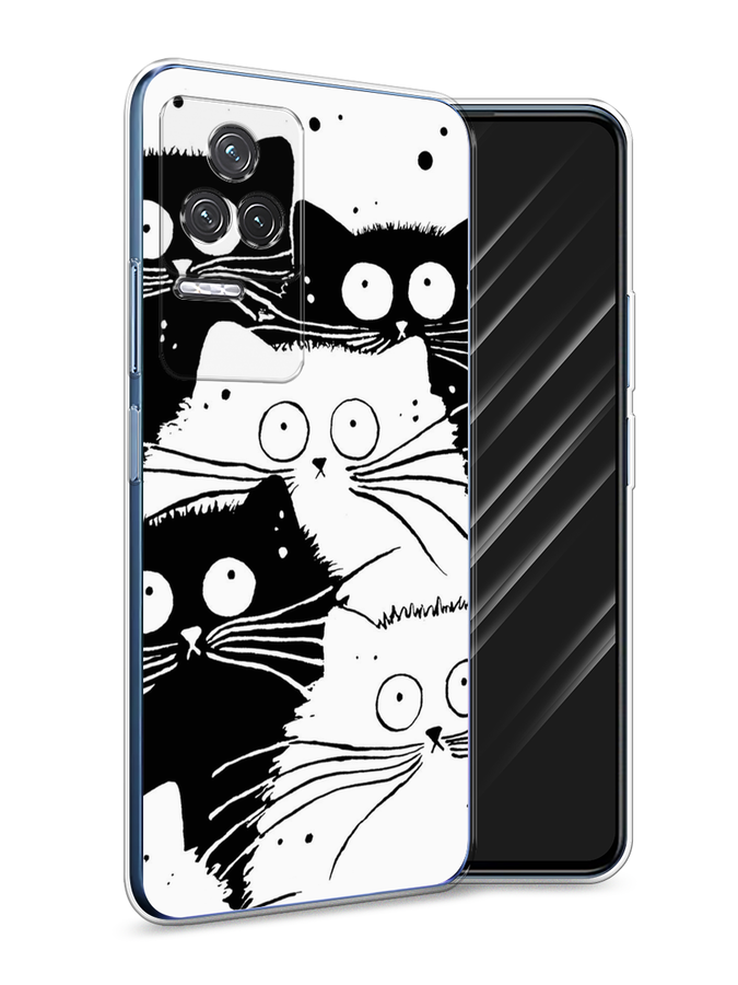 

Чехол Awog на Xiaomi Redmi K50 "Коты черно-белые", Разноцветный, 312250-2