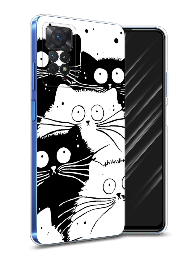 

Чехол Awog на Xiaomi Redmi Note 11 Pro/11 Pro 5G/11E Pro "Коты черно-белые", Разноцветный, 314850-2