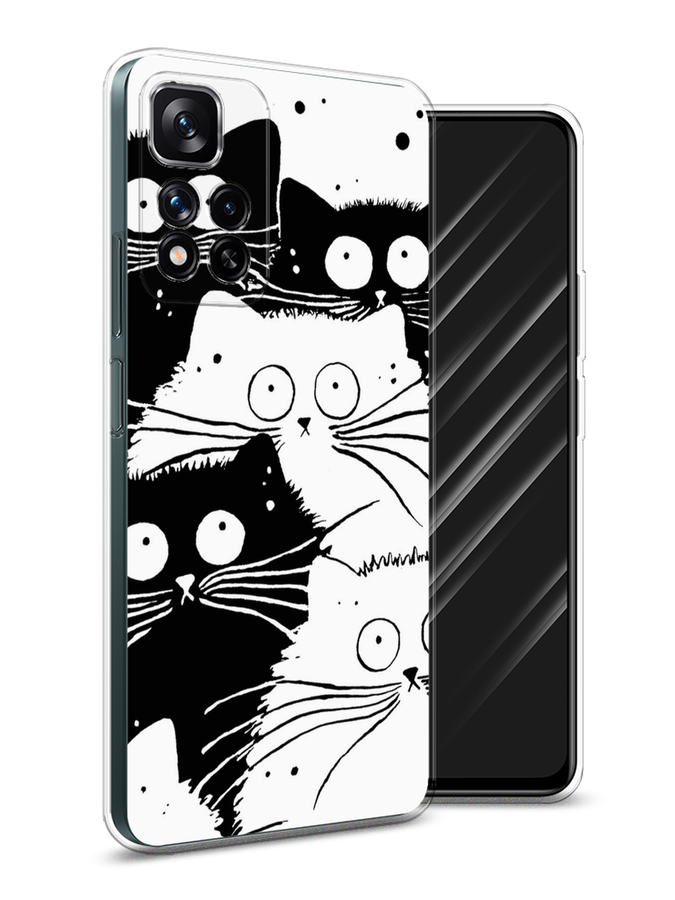 

Чехол Awog на Xiaomi Redmi Note 11 Pro Plus 5G "Коты черно-белые", Разноцветный, 312150-2