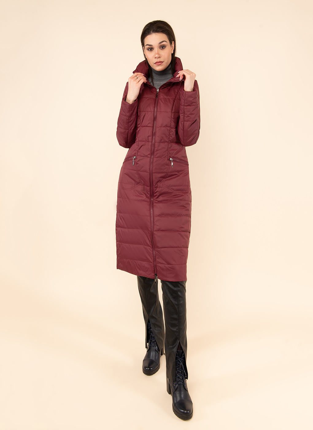 

Пальто женское Каляев 52187 бордовое 44 RU, 52187