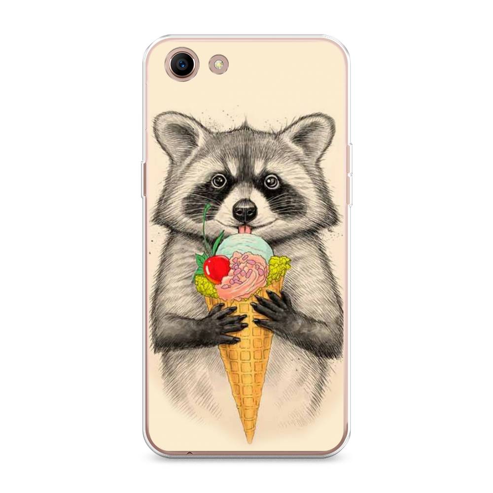 

Чехол Awog на Oppo A83 "Енот с мороженым", Разноцветный, 250150-10