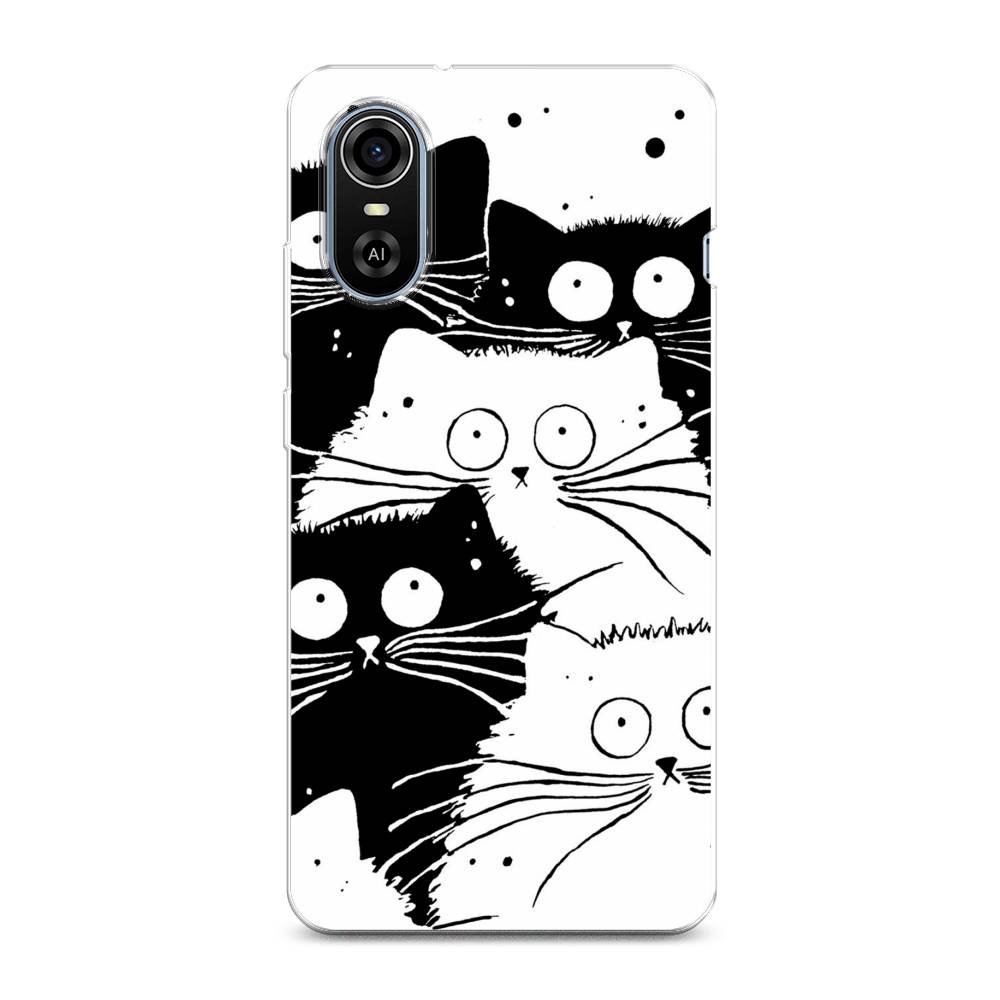 

Чехол Awog на ZTE Blade A31 Plus / ЗТЕ Блэйд A31 Plus "Коты черно-белые", Разноцветный, 135750-2