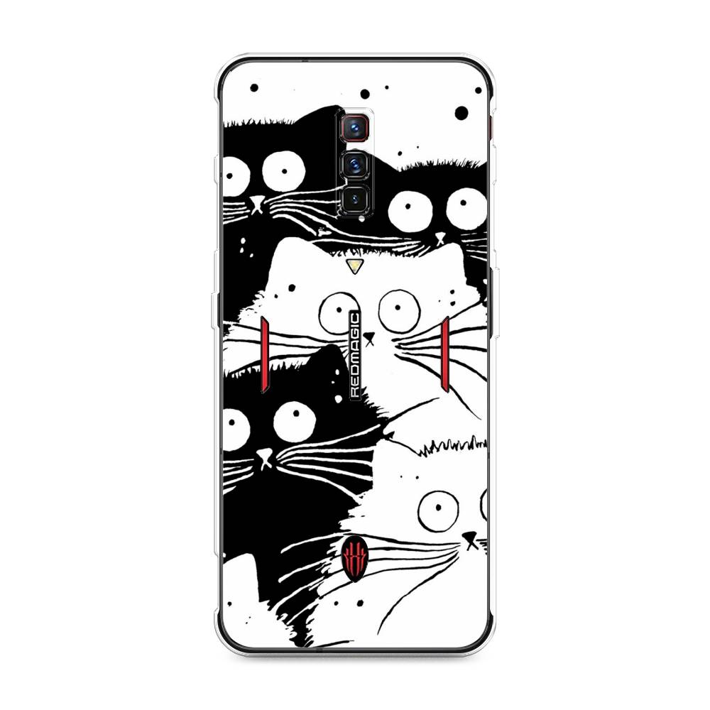

Чехол Awog на ZTE Nubia Red Magic 6 / ЗТЕ Нубиа Ред Мэджик 6 "Коты черно-белые", Разноцветный, 135150-2