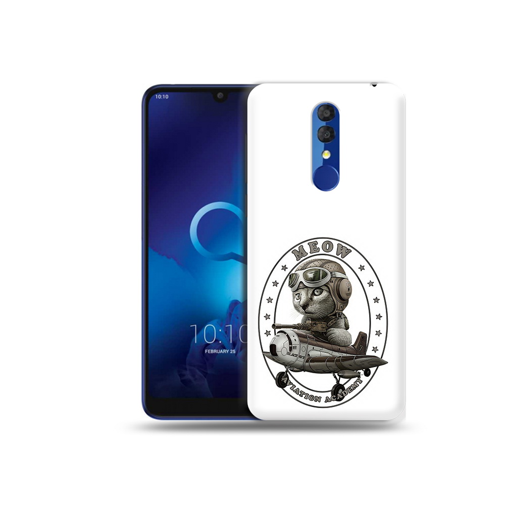 

Чехол MyPads Tocco для Alcatel 3L 5039D (2019) кот в самолете (PT227139.667.395), Прозрачный, Tocco