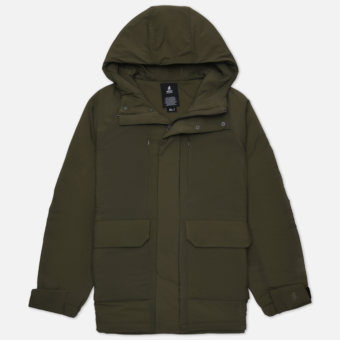 Мужская зимняя куртка Gramicci Craftevo Ny66 Hooded оливковый, Размер XS