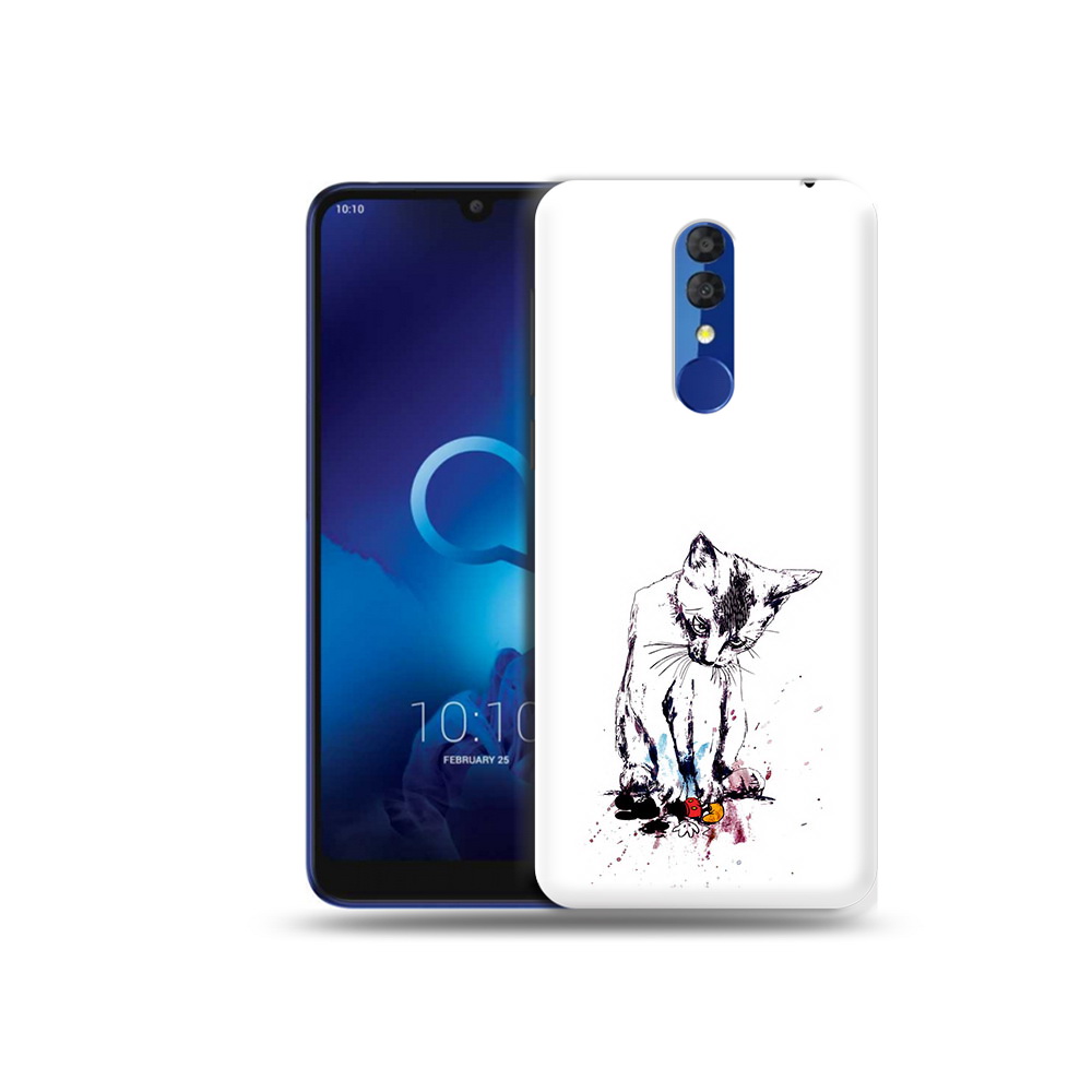 

Чехол MyPads Tocco для Alcatel 3L 5039D (2019) кот и микки (PT227139.667.399), Прозрачный, Tocco