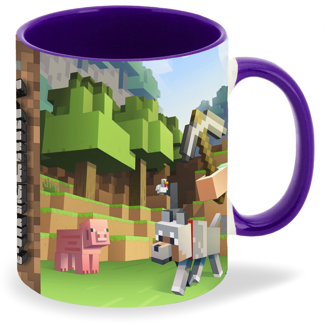 

Кружка фиолетовая CoolPodarok Майнкрафт Minecraft