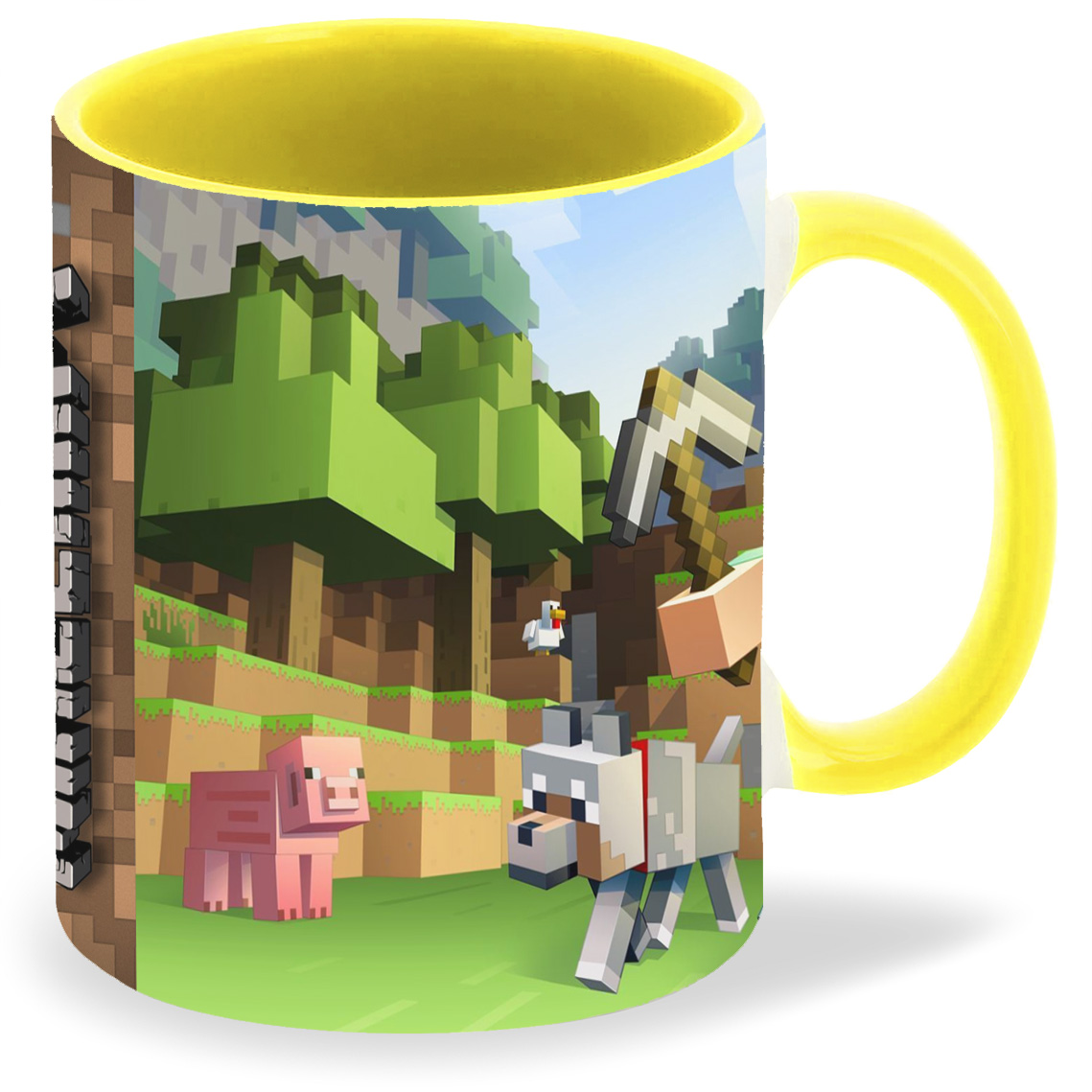 

Кружка желтая CoolPodarok Майнкрафт Minecraft