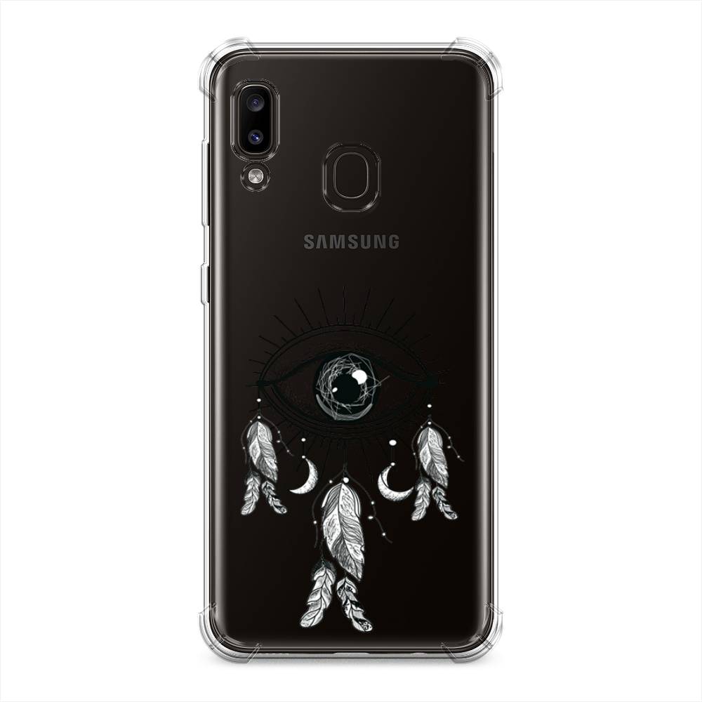 фото Противоударный силиконовый чехол "всевидящее око-ловец снов" на samsung galaxy a20 awog