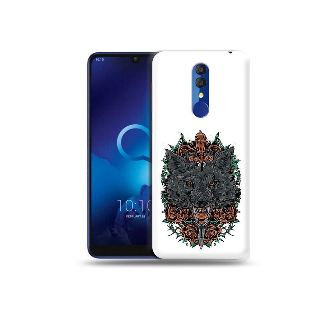 

Чехол MyPads Tocco для Alcatel 3L 5039D (2019) красивый злой волк (PT227139.667.409), Прозрачный, Tocco