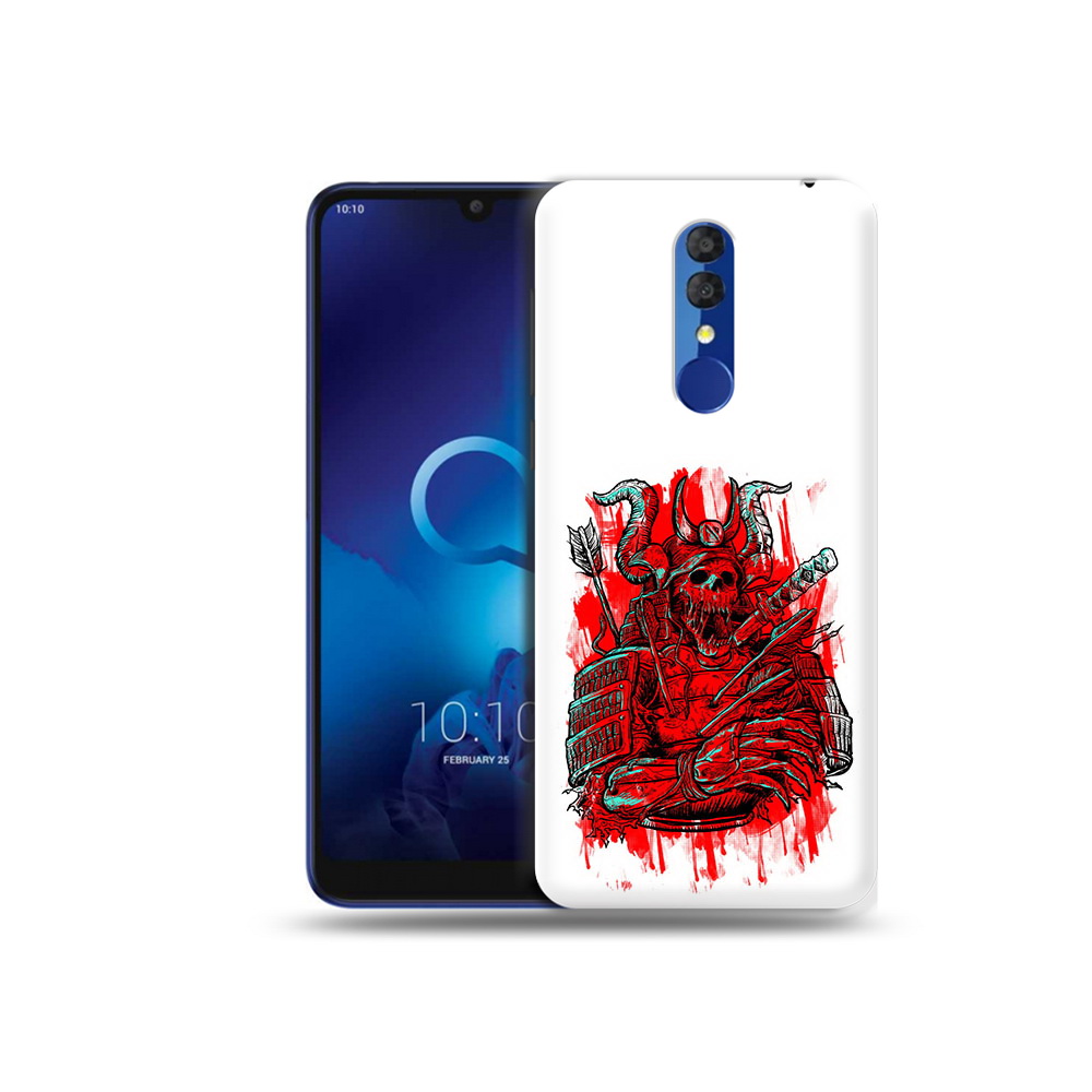 

Чехол MyPads Tocco для Alcatel 3L 5039D (2019) красный скелет воин (PT227139.667.413), Прозрачный, Tocco
