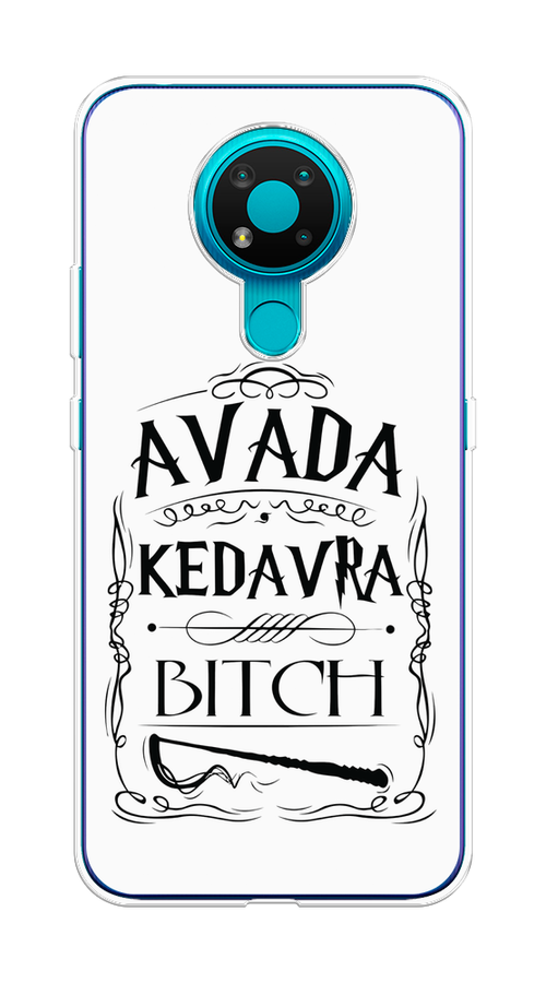 

Чехол на Nokia 3.4 "Avada kedavra bitch", Белый;серый;черный, 123750-6