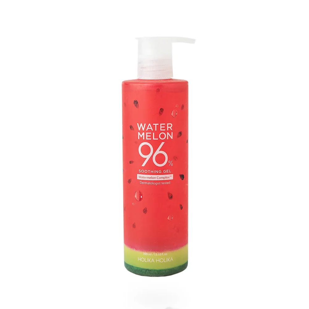 Гель для лица и тела Holika Holika Water Melon 96% Soothing Gel с экстрактом арбуза 390 мл ma nyo увлажняющий бальзам для губ с экстрактом арбуза what a melon moisture lip balm 4