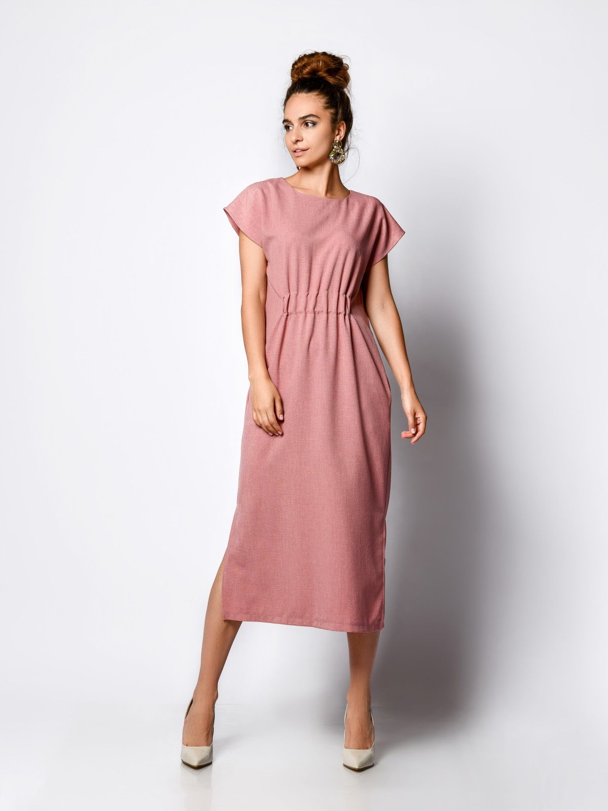 Платье женское AM One 1702/1 розовое 50 RU